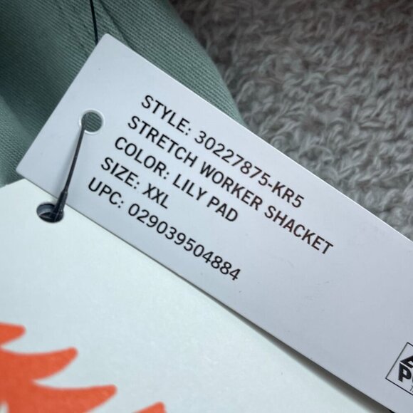 Bass Outdoor XXL Stretch Worker Shacket Lily Pad Green Cotton/Nylon NWT 5219 - Picture 5 of 10